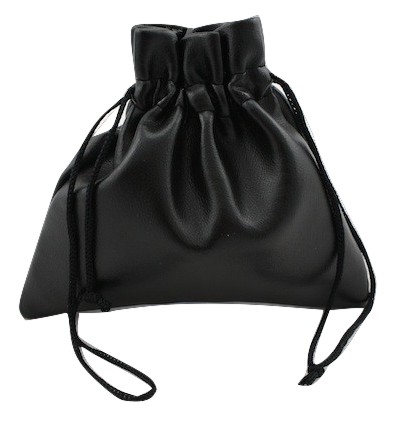 Black Leatherette Pouch 