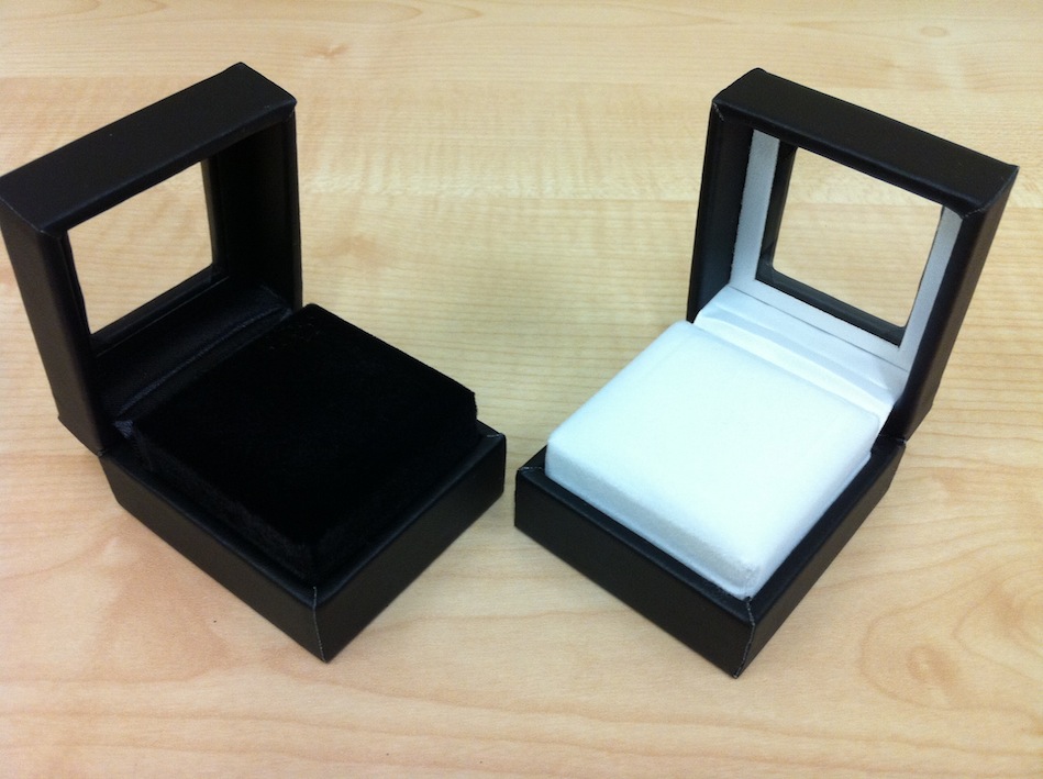 Matte black diamond display box with glass lid - Products - Platinum ...