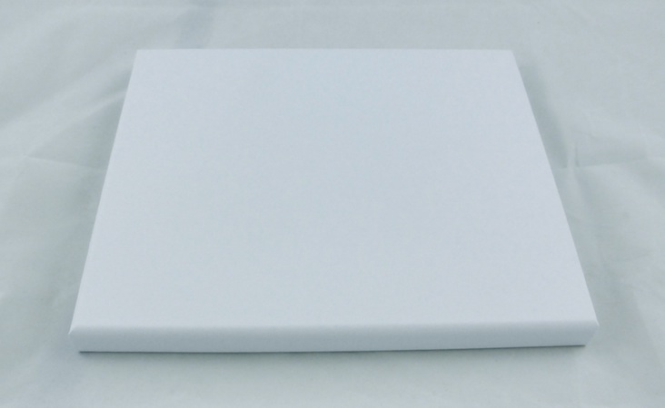 White Leatherette Medium Platform - rectangle