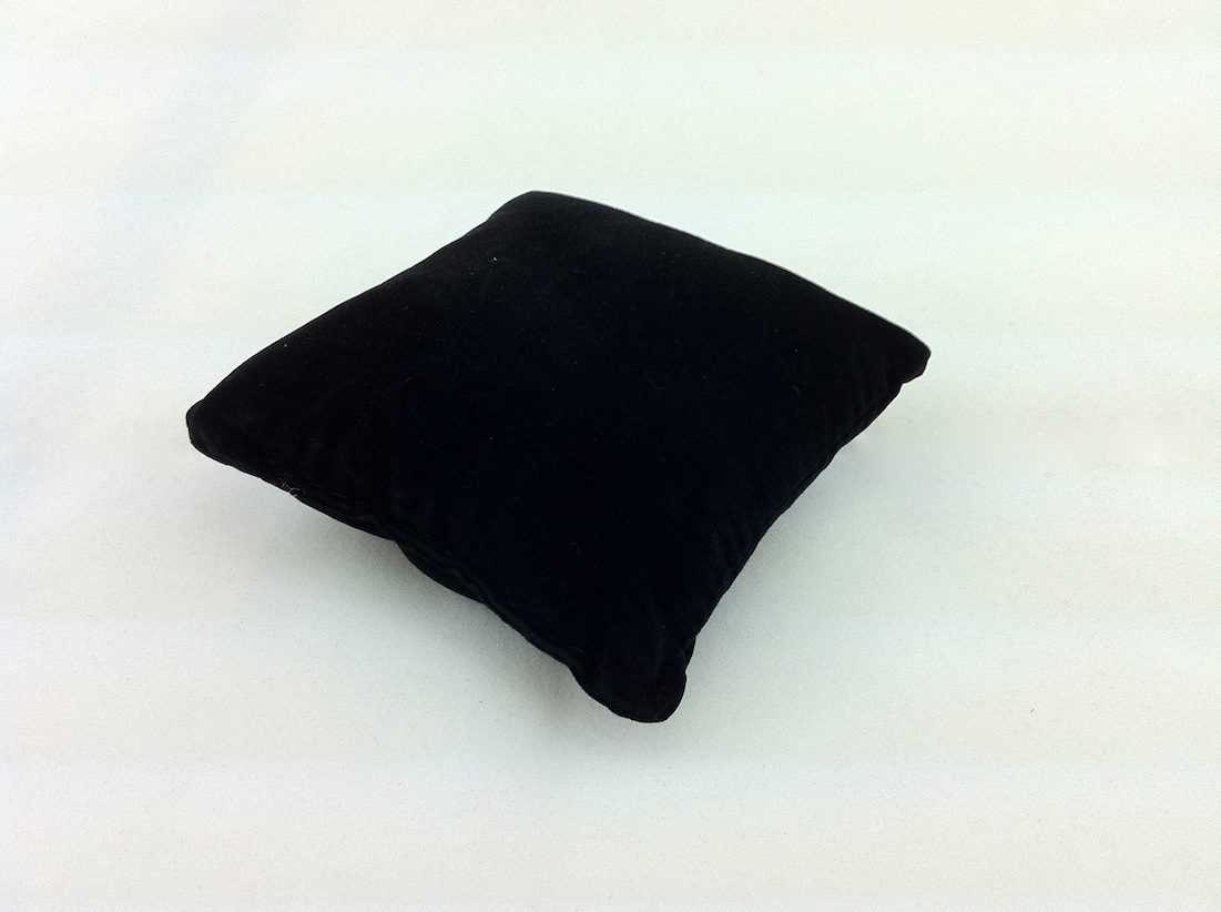 Small Black Suede Pillow