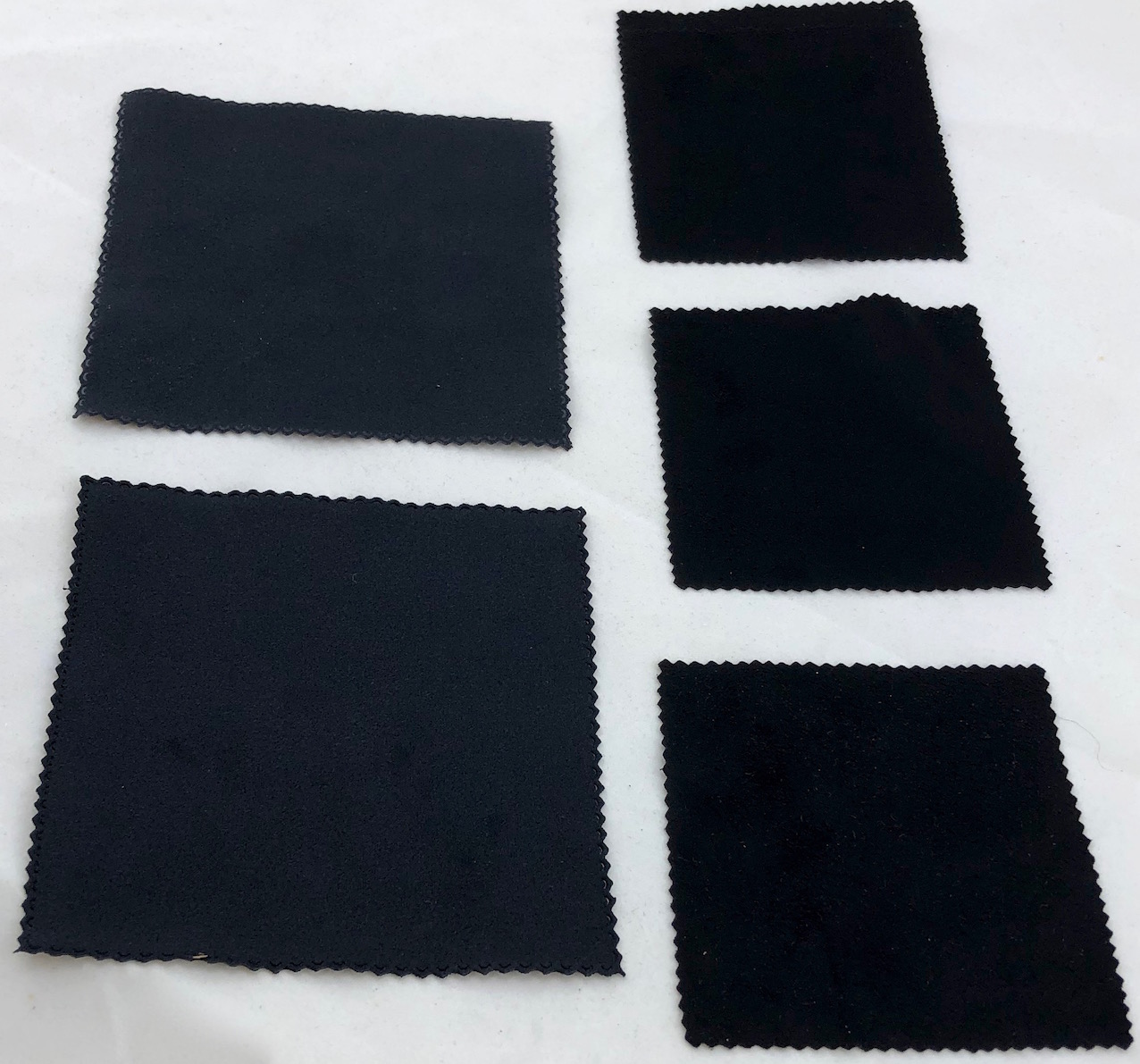 Square small and medium polishing cloths