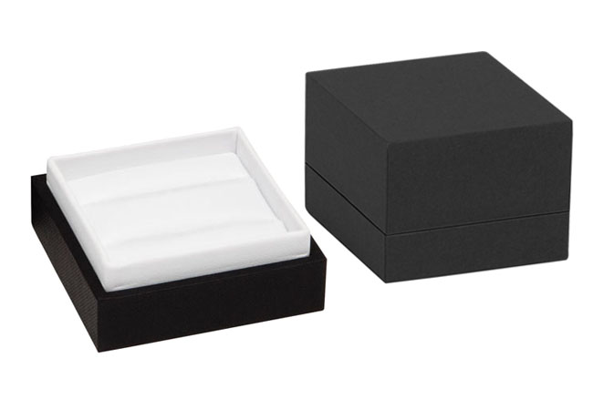 Black/White Envy Double Ring/ Cufflinks Box