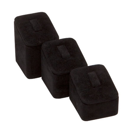 Petite Ring Stand Large - Black Suede